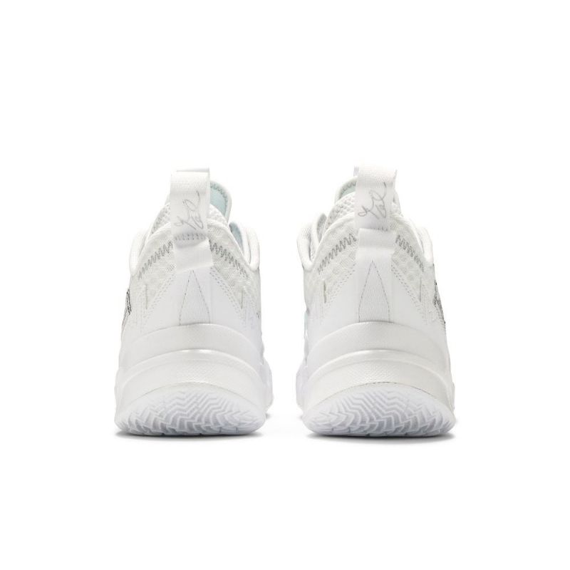 Air Jordan Hvorfor Ikke Zer0.3 Hvit Sølv Herresko