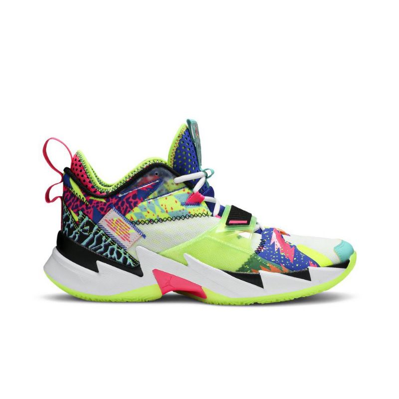 Air Jordan Hvorfor Ikke Zer0.3 Hvite Flerfargede Herresko