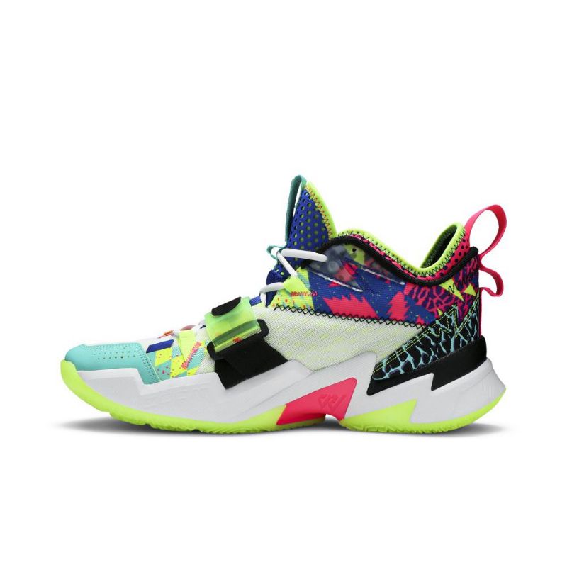 Air Jordan Hvorfor Ikke Zer0.3 Hvite Flerfargede Herresko