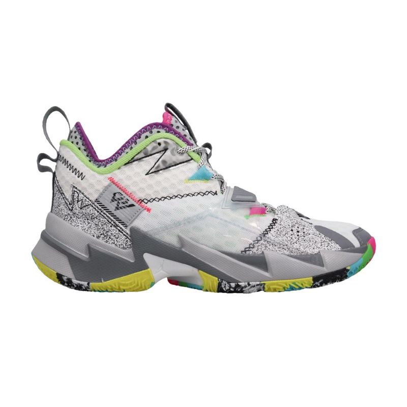 Air Jordan Hvorfor Ikke Zer0.3 Pf Hvit Grå Flerfarget Herresko