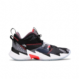 Air Jordan Hvorfor Ikke Zer0.3 Pf Svart Grå Rød Hvit Herresko