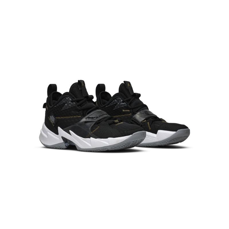 Air Jordan Hvorfor Ikke Zer0.3 Svart Gull Hvit Herresko