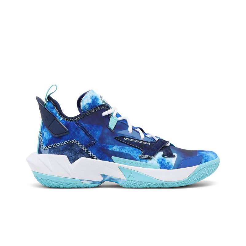 Air Jordan Hvorfor Ikke Zer0.4 Blå Hvit Mørke Blå Herresko