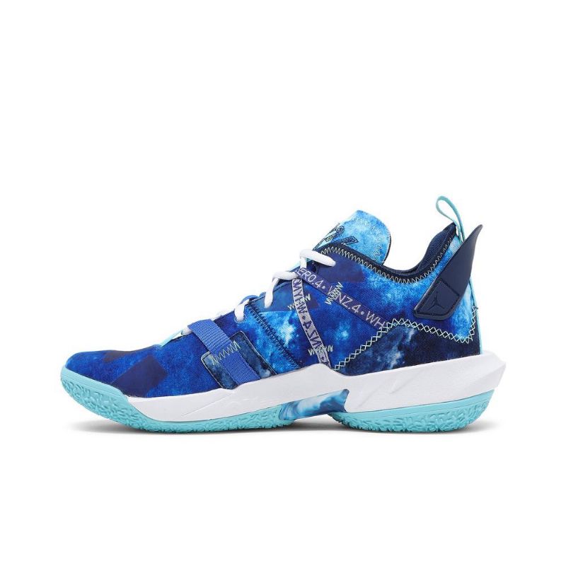 Air Jordan Hvorfor Ikke Zer0.4 Blå Hvit Mørke Blå Herresko