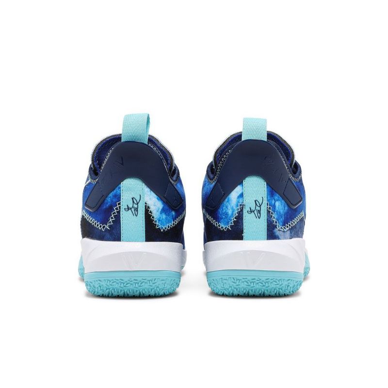 Air Jordan Hvorfor Ikke Zer0.4 Blå Hvit Mørke Blå Herresko