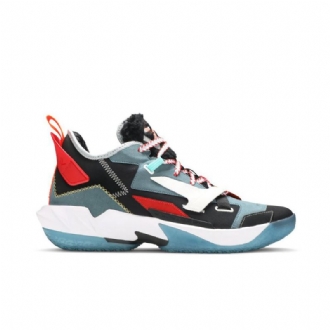 Air Jordan Hvorfor Ikke Zer0.4 Facetasm Premium Svart Hvit Blå Rød Herresko