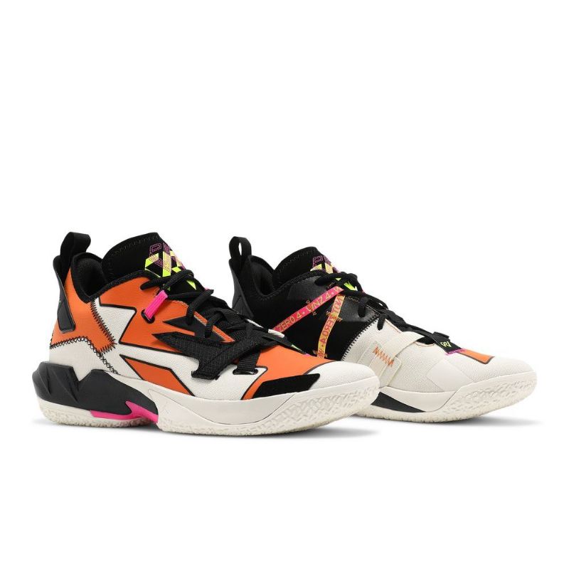 Air Jordan Hvorfor Ikke Zer0.4 Hvit Svart Oransje Herresko