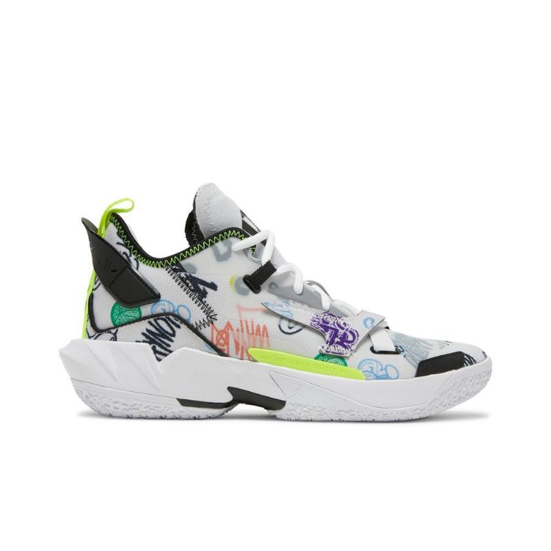 Air Jordan Hvorfor Ikke Zer0.4 Hvite Flerfargede Herresko