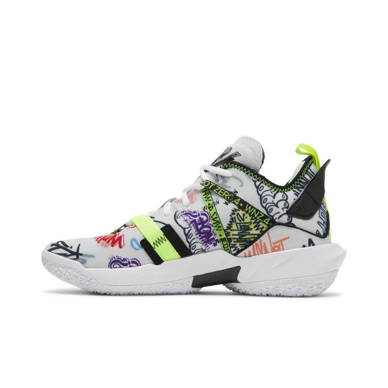 Air Jordan Hvorfor Ikke Zer0.4 Hvite Flerfargede Herresko