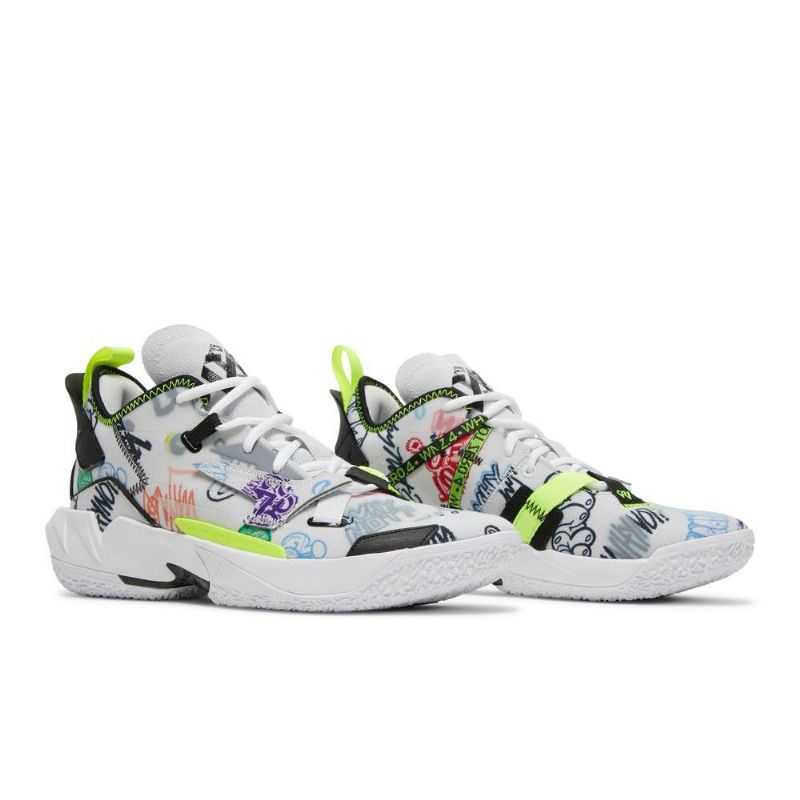 Air Jordan Hvorfor Ikke Zer0.4 Hvite Flerfargede Herresko