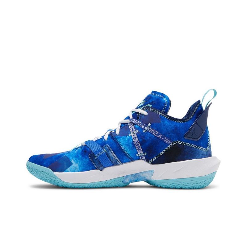 Air Jordan Hvorfor Ikke Zer0.4 Pf Blå Hvit Mørke Blå Herresko