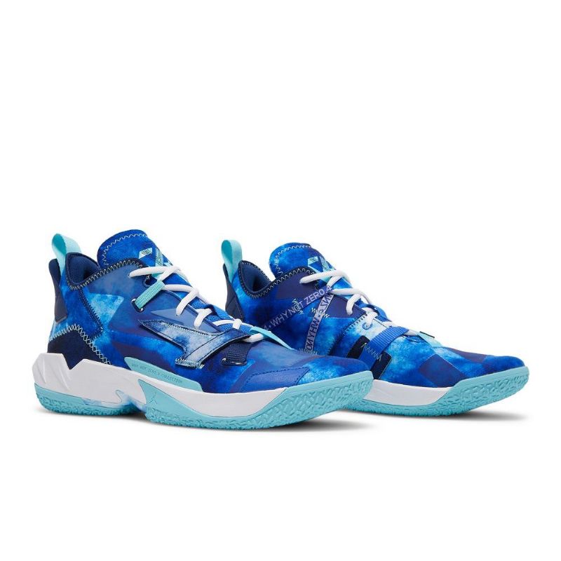 Air Jordan Hvorfor Ikke Zer0.4 Pf Blå Hvit Mørke Blå Herresko