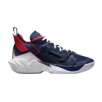 Air Jordan Hvorfor Ikke Zer0.4 Pf Blå Rød Hvit Herresko