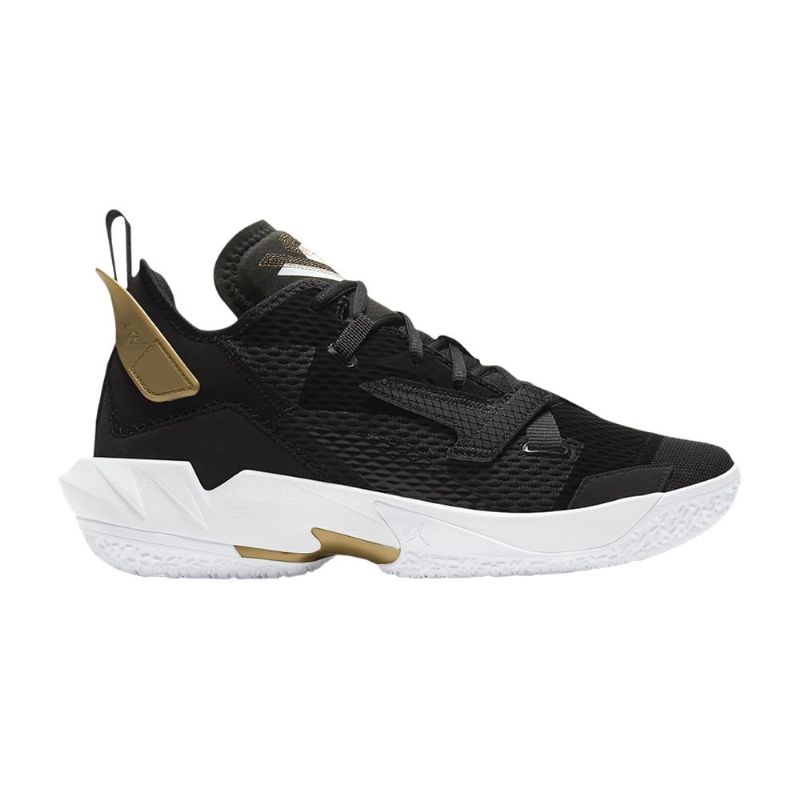 Air Jordan Hvorfor Ikke Zer0.4 Pf Svart Hvitt Gull Herresko
