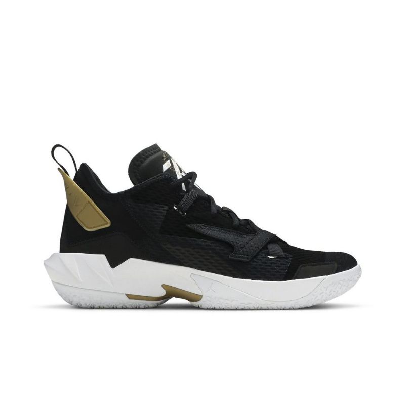 Air Jordan Hvorfor Ikke Zer0.4 Svart Gull Hvit Herresko