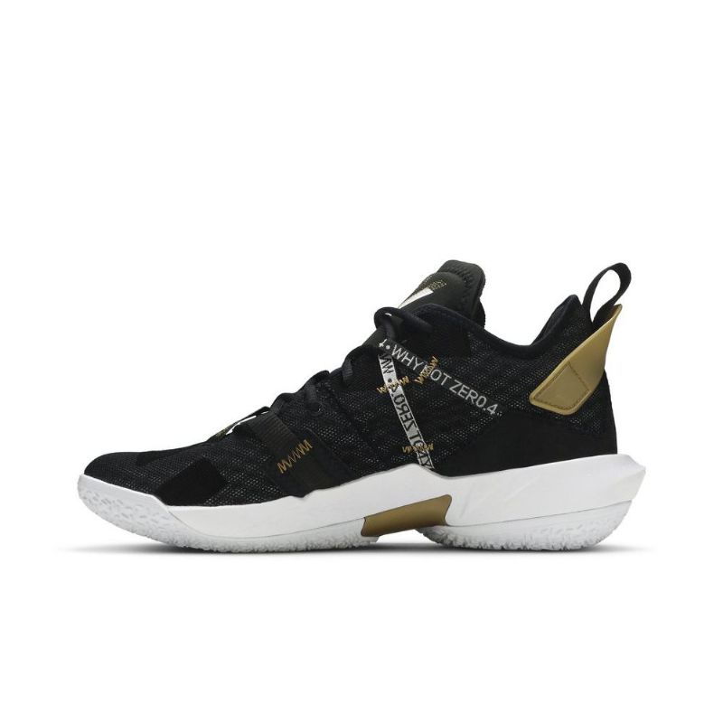 Air Jordan Hvorfor Ikke Zer0.4 Svart Gull Hvit Herresko