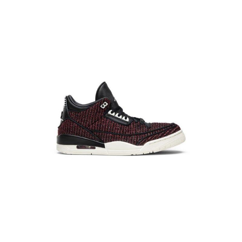 Air Jordan 3 Anna Wintour Retro Bordeaux Svarte Damesko