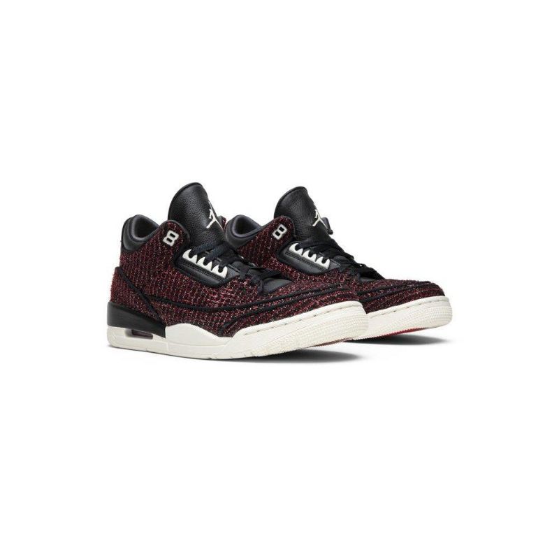 Air Jordan 3 Anna Wintour Retro Bordeaux Svarte Damesko