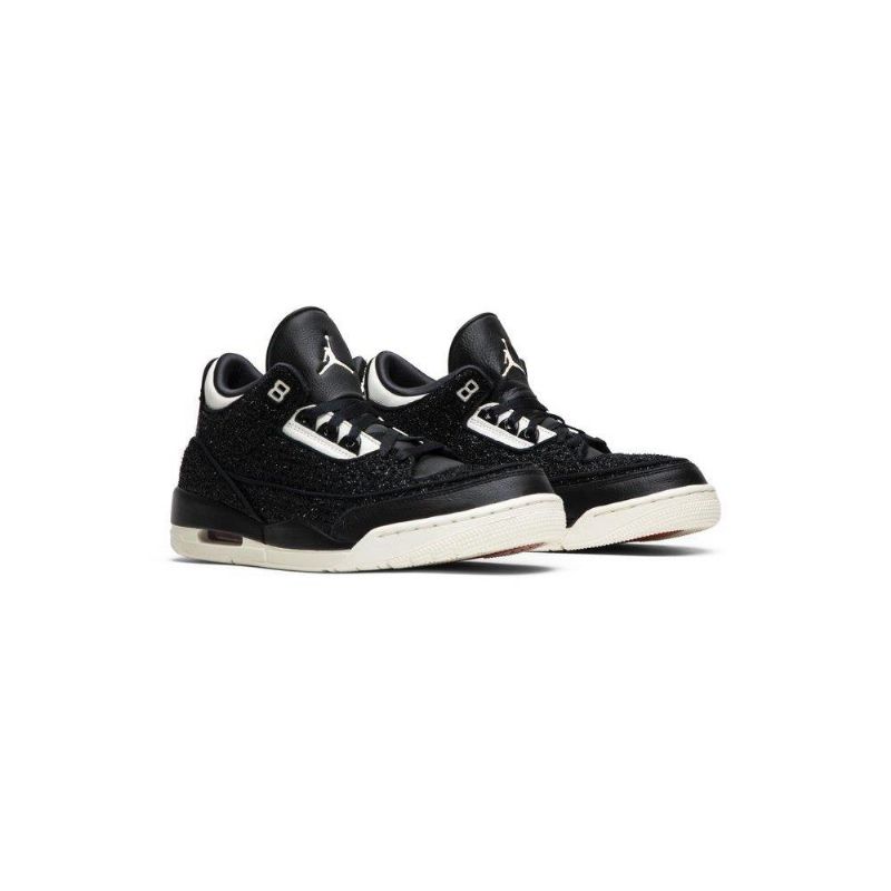 Air Jordan 3 Anna Wintour Retro Svart Sølv Damesko
