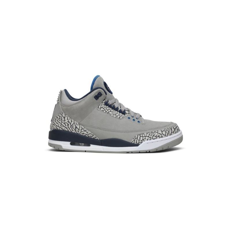 Air Jordan 3 Pe Grå Marineblå Herresko