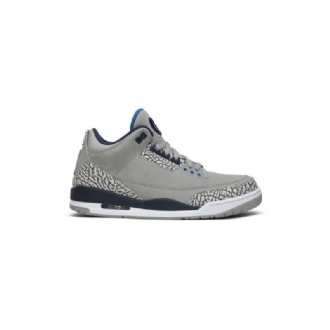 Air Jordan 3 Pe Grå Marineblå Herresko