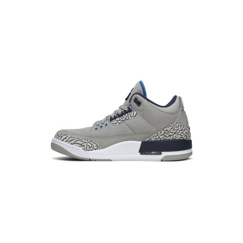 Air Jordan 3 Pe Grå Marineblå Herresko