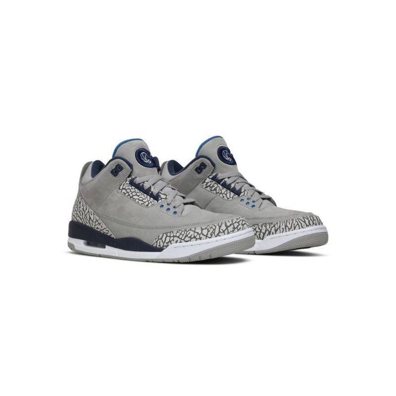 Air Jordan 3 Pe Grå Marineblå Herresko