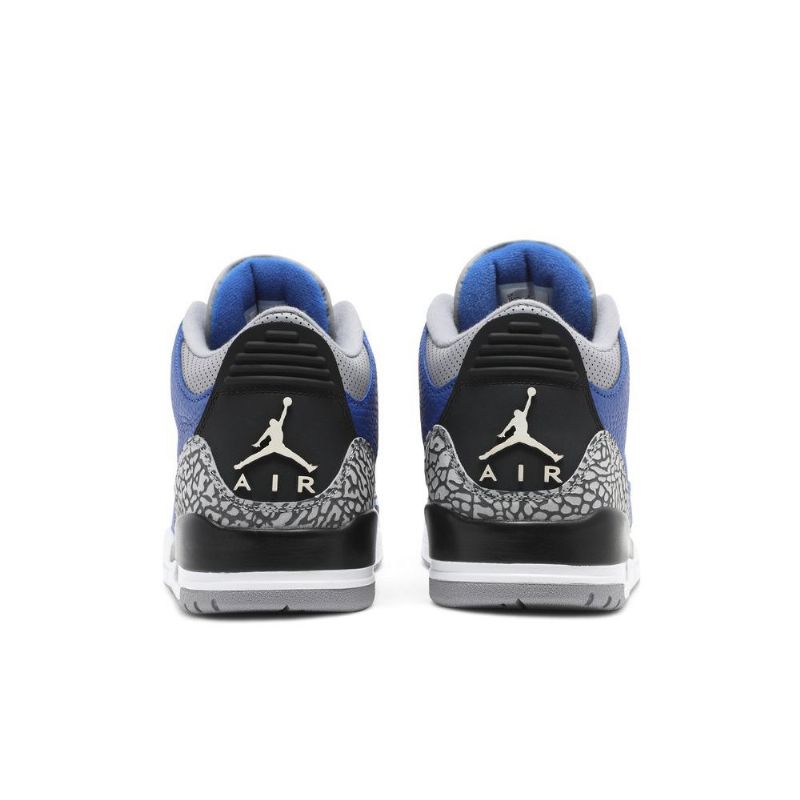 Air Jordan 3 Retro Blå Grå Svarte Herresko