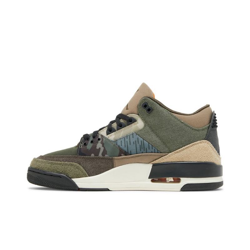 Air Jordan 3 Retro Brun Grønn Grå Herresko