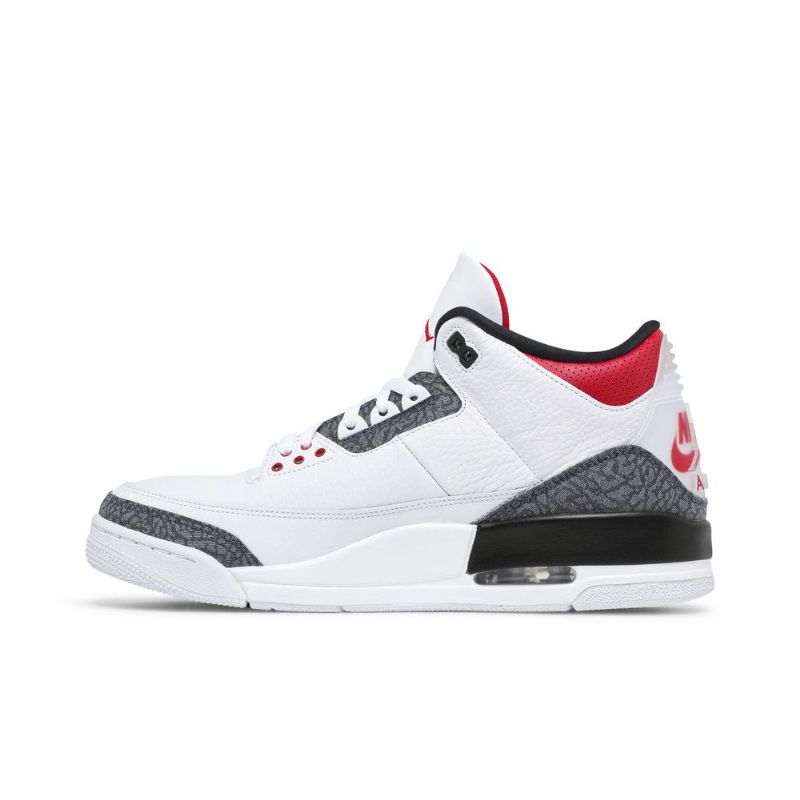 Air Jordan 3 Retro Denim Se Hvit Rød Svart Herresko