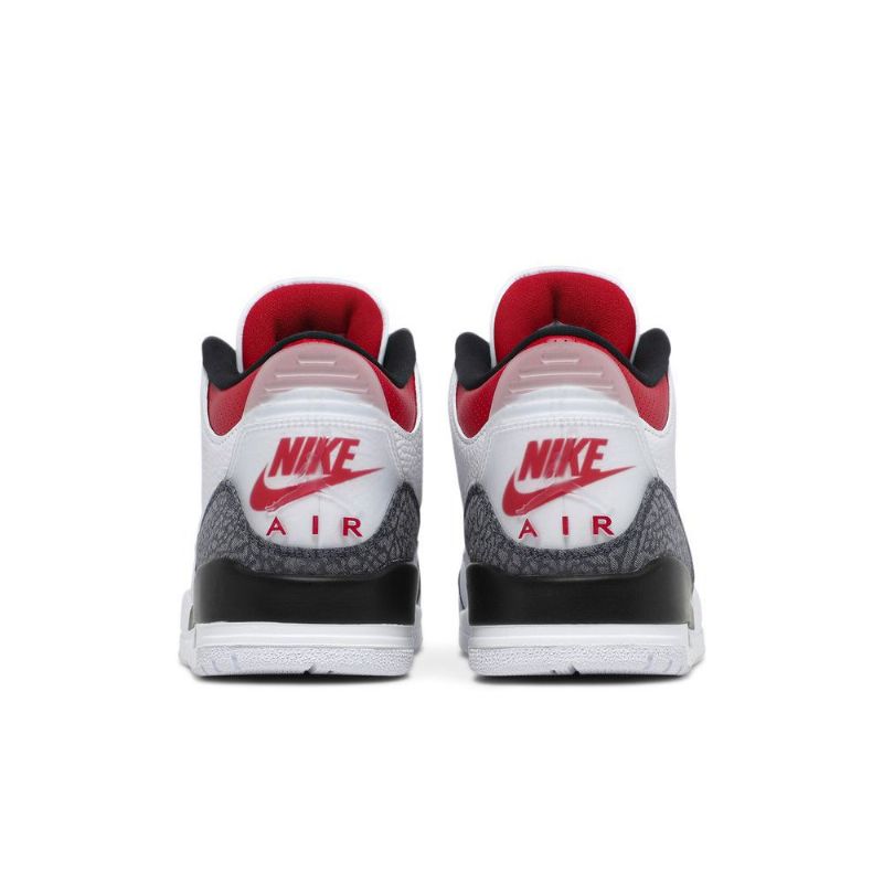 Air Jordan 3 Retro Denim Se Hvit Rød Svart Herresko