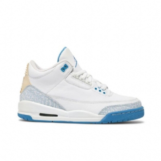 Air Jordan 3 Retro Hvit Blå Damesko