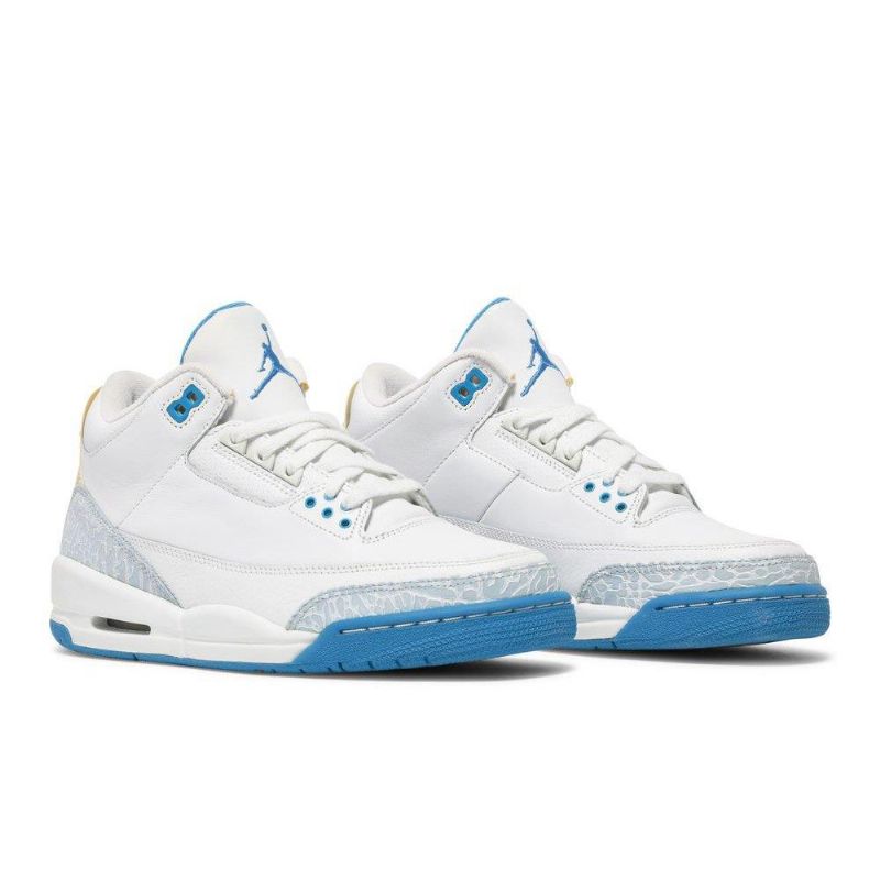Air Jordan 3 Retro Hvit Blå Damesko