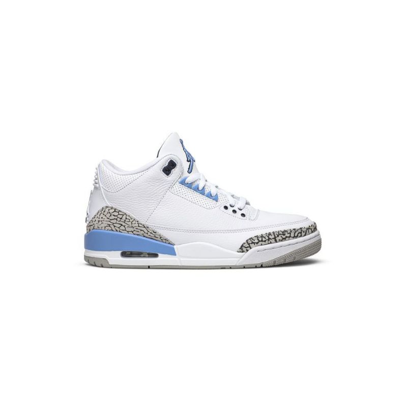 Air Jordan 3 Retro Hvit Blå Grå Herresko