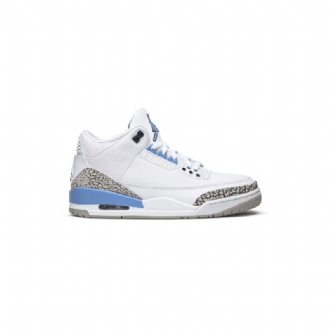 Air Jordan 3 Retro Hvit Blå Grå Herresko