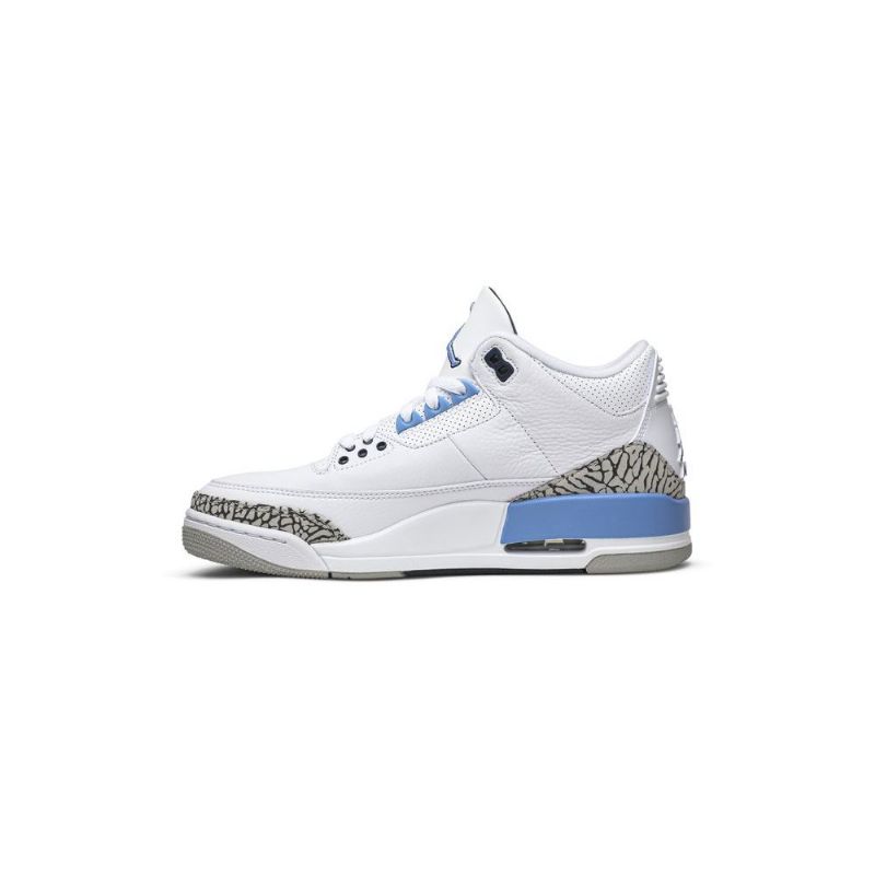 Air Jordan 3 Retro Hvit Blå Grå Herresko
