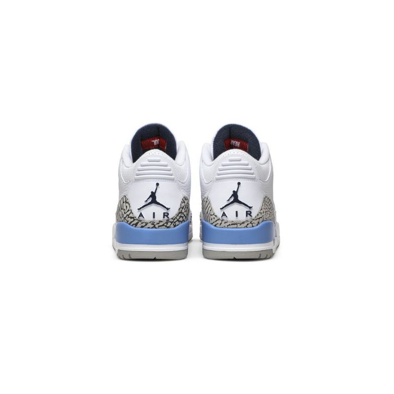Air Jordan 3 Retro Hvit Blå Grå Herresko