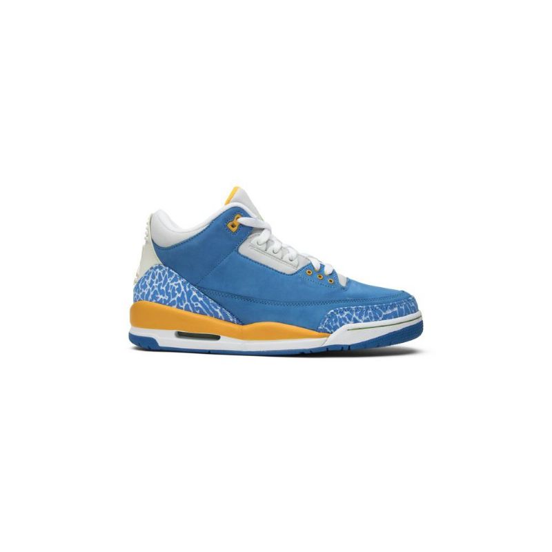 Air Jordan 3 Retro Ls Blå Hvitt Gull Herresko