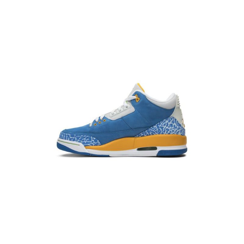 Air Jordan 3 Retro Ls Blå Hvitt Gull Herresko