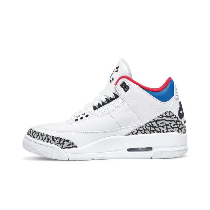 Air Jordan 3 Retro Nrg Hvit Grå Rød Damesko