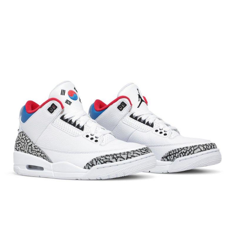Air Jordan 3 Retro Nrg Hvit Grå Rød Damesko