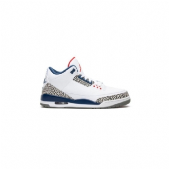 Air Jordan 3 Retro Og Hvit Blå Grå Herresko