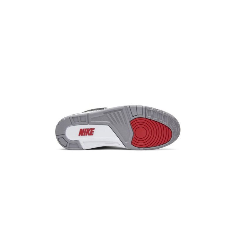 Air Jordan 3 Retro Og Svart Grå Rød Hvit Herresko