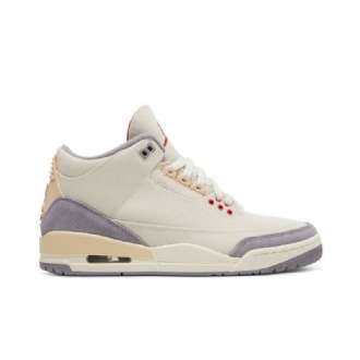 Air Jordan 3 Retro Se Beige Grå Rød Herresko