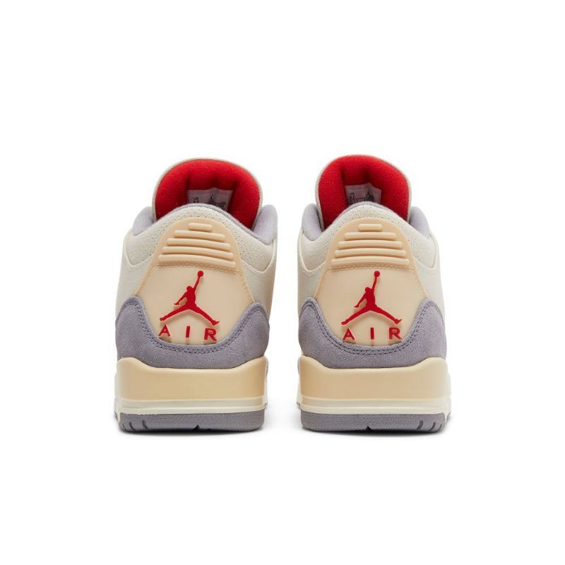 Air Jordan 3 Retro Se Beige Grå Rød Herresko