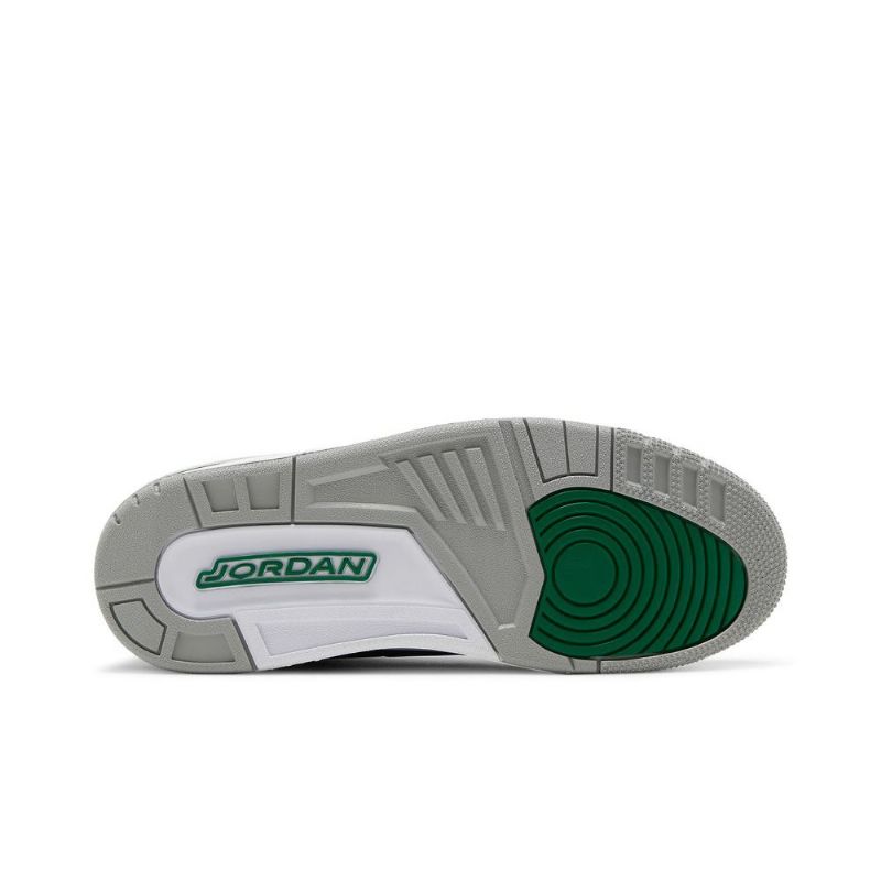 Air Jordan 3 Retro Svart Grønn Grå Hvit Herresko